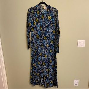 *FLASH SALE* VINTAGE OILILY long sleeve button up maxi dress